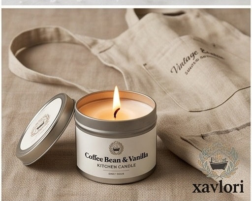 Coffee Bean & Vanilla Scented Candle