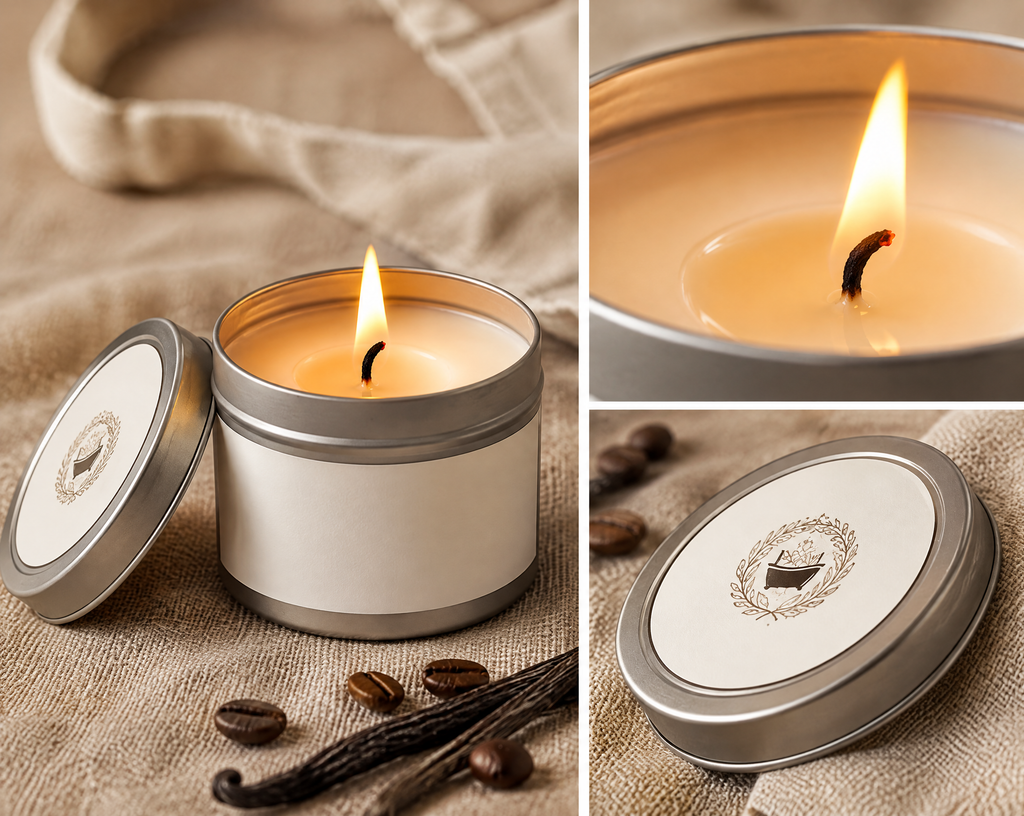 Coffee Bean & Vanilla Scented Candle